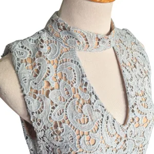 Womens Altard State Baby Blue Sassy Susan Sleeveless Lace Choker Dress - Sz M thumbnail 3