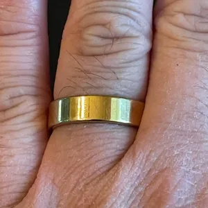 5mm gold stainless steel ring size 11.5 thumbnail 9