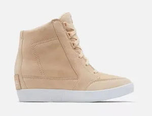 Sorel Women's‎ Out N About Wedge Sneaker Bootie Nova Sand, Sea Salt thumbnail 1