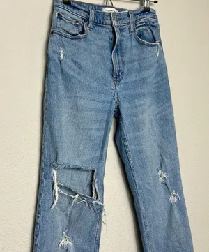 Abercrombie & Fitch 90s Ultra High Rise Straight Jeans thumbnail 4