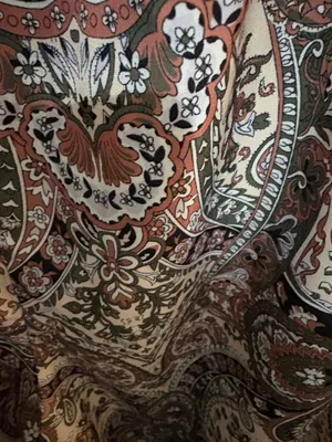 Paisley print size 2X wide leg boho pants Multiple thumbnail 5