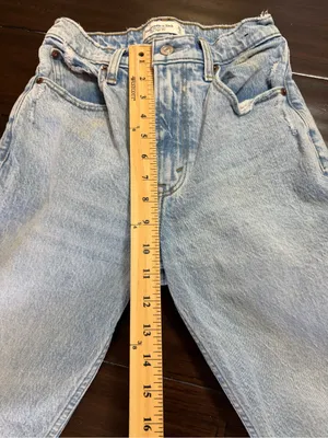 Abercrombie & Fitch The 90’s Straight Ultra High Rise Curve Love Jeans 25/0 thumbnail 6