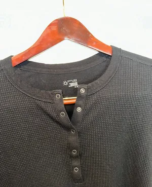 Black Long Sleeve Waffle Aerie OFFLINE by thumbnail 2