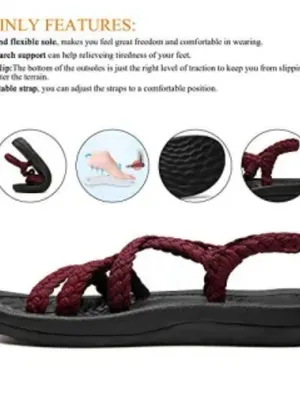 Woman’s Comfortable Walking Sandals Arch Support Athletic Hiking Water US 10.5 thumbnail 5