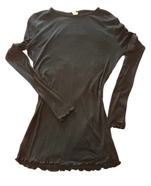 Free People‎ size XS black long sleeve long tshirt thumbnail 1