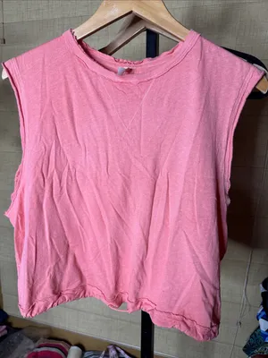 Free People FP Movement Bring the Heat Pink Cropped Muscle Tank Size Medium thumbnail 2