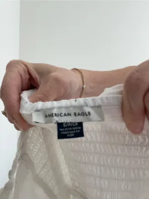 American Eagle Outfitters White Midi Drop Waist Sundress with Pockets thumbnail 4