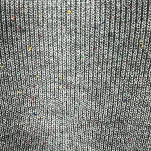 Loft Sweater Top‎ Women L Grey Speckled Ribbed Knit Crew Neck Preppy Lightweight thumbnail 6