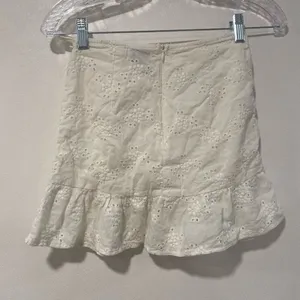 Princess Polly White Eyelet Ruffle Wrap Mini Skirt | Size 0 thumbnail 3