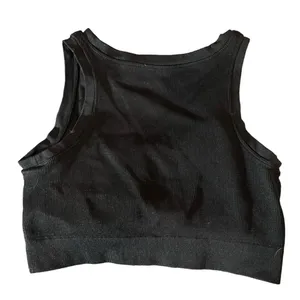 Pro-Fit Women's XL Black Ribbed Cropped Athletic High Neck‎ Tank Top thumbnail 1