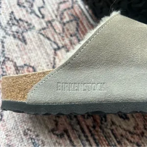 Birkenstock Arizona Shearling Sandals Suede Stone Coin Size 8.5 US 39 thumbnail 10