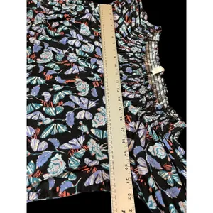 Free People Black Butterfly Novelty Long Sleeve On Or Off Shoulder Top S thumbnail 5