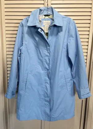 White Stag Light Blue‎ Long Sleeve Zip/Snap Up Rain Jacket Size M (8-10) Pockets thumbnail 1