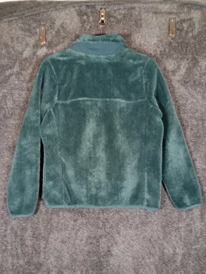 L.L. Bean Teal Sherpa Fleece Jacket Quarter Snap Buttons Gorpcore Womens M thumbnail 6