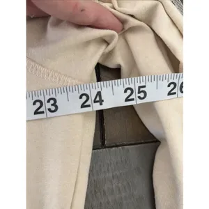 Feat Blanket Blend Crewneck Sweatshirt Womens Size XL Cream Tan Pullover Soft thumbnail 5