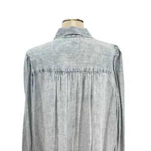 Rails Adele Shirt Dress Long Sleeve Light Acid‎ Wash Denim Blue Size XXL thumbnail 10