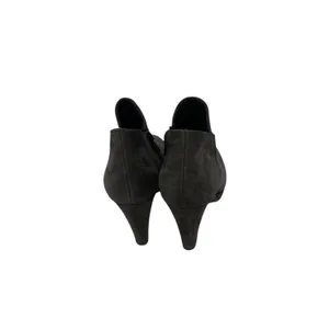 Paul‎ Green Jazzy Suede Ankle Booties Heeled Charcoal Grey Side Zip Size 5.5 thumbnail 4