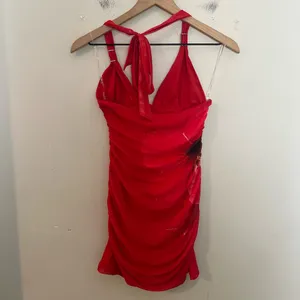 PEPPERMAYO- Divide Mini Dress Fire Red Size 4 thumbnail 4
