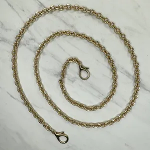 Gold Tone Chain Link Purse Strap Replacement Handbag Shoulder Crossbody ✨ thumbnail 1