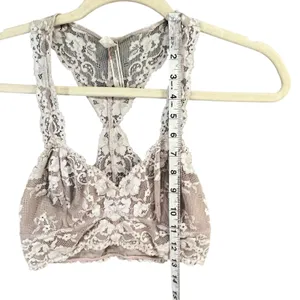 Free People Intimately‎ Bra Bralette XS Beige Lace Stretch Fit Racerback Lined thumbnail 7