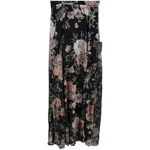 NWT Lulus Floral Velvet Burnout Maxi Dress Black Tie Back V Neck Size‎ XS Fairy thumbnail 10