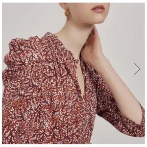 SUNCOO Paris Cesaria Dress Rust Floral Tiered Ruffle Mini Size T1 S thumbnail 10