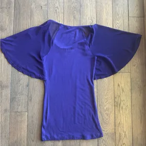 Guess Purple Flutter Sleeve Blouse thumbnail 5