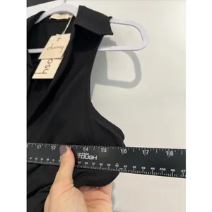 NWT Choosy Sleeveless Black Mini Dress Size 0 Deep VNeck Tie Waist Crosby Street thumbnail 7