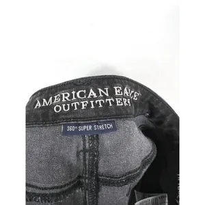 American eagle 360 super stretch hi-rise shortie‎ black shorts women's size 2 thumbnail 4