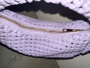 Anthropologie The Inez Knotted Faux Leather Bag lilac thumbnail 4