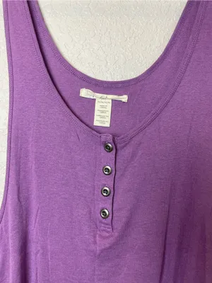 Levi's Purple Scoop Neck Henley Tank Top Size M thumbnail 2