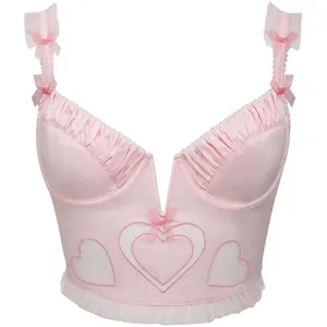 NWT For Love and Lemons Heart Bustier Size Small thumbnail 1