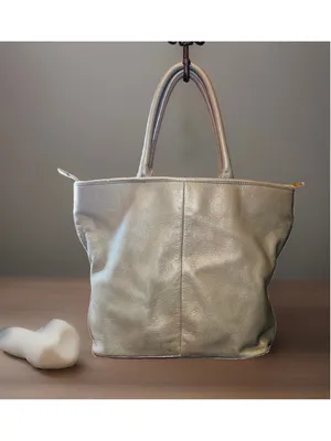 Tory Burch Large Leather Horsebit Jaden Tote Elephant thumbnail 2