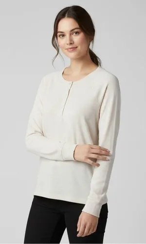 Victoria's Secret Beige Henley Top, Size XS thumbnail 1
