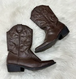 Rampage Wittney Faux Leather Cowgirl Boots Sz 7.5 thumbnail 1