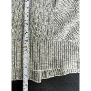 Banana Republic Womens Gray Oversized Sleeveless Zip Front‎ Sweater Vest M/L thumbnail 8