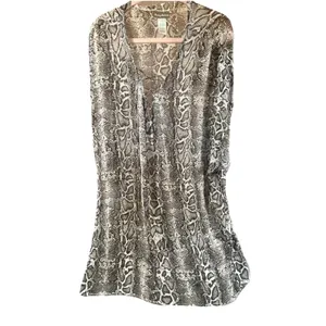 Tommy Bahama Top XL Cover‎ Up Beach Pool Animal Print Lace Up Long Chic Sheer thumbnail 8