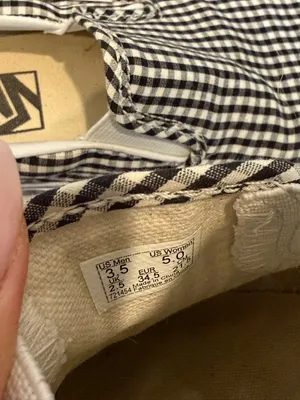 Vans Slip-On Sneakers Black and White Gingham thumbnail 3