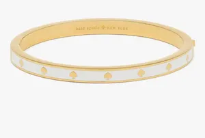 Kate Spade Bangle Bracelet Gold White Spot The Spade thumbnail 1