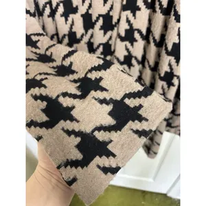 Ann Taylor Wool Blend Houndstooth Open Front Cardigan Sweater S Pockets Cozy thumbnail 6