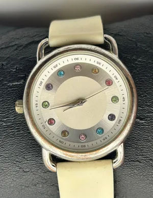Multi-colored Crystal Hourly Dial White Silicon Band Elegant Watch, Working thumbnail 1