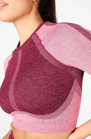 NWT Fabletics Helena Seamless crop top M pink thumbnail 8
