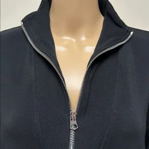 Varley Double Soft Black Masie Longline Sweat Shirt size S thumbnail 4
