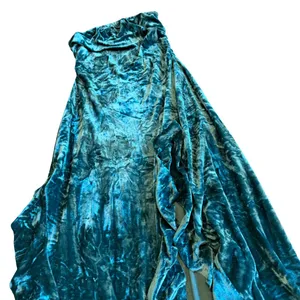 Silence + Noise Luna Velvet Midi Dress High Slit Strapless Flowy Size XS NWT thumbnail 5