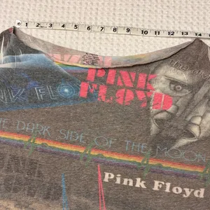 Pink Floyd Dark Side of the Moon Gray Graphic Concert Band Tee Rainbow Print M/L thumbnail 9