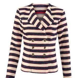 Cabi Cruise Blazer Size 6 Striped Double Breasted‎ Gold Button Old Money Yacht thumbnail 10