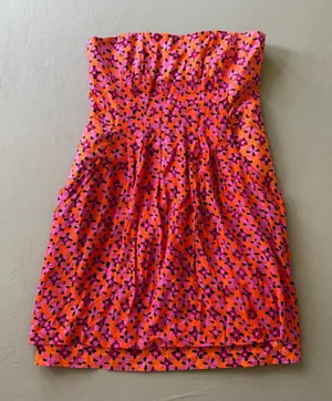 Nanette Lepore Floral Strapless Silk Mini Sun Dress thumbnail 1