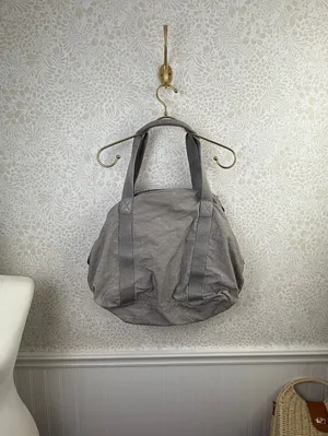 Kipling Gray and Purple Large Nylon Tote Bag thumbnail 10