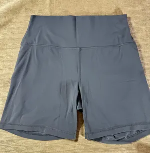 CRZ YOGA Women’s High Rise Biker Shorts Gray Yoga Workout Athletic Stretch thumbnail 7