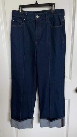 Ann Taylor The Wide Leg Crop High Rise Jeans 2 thumbnail 1